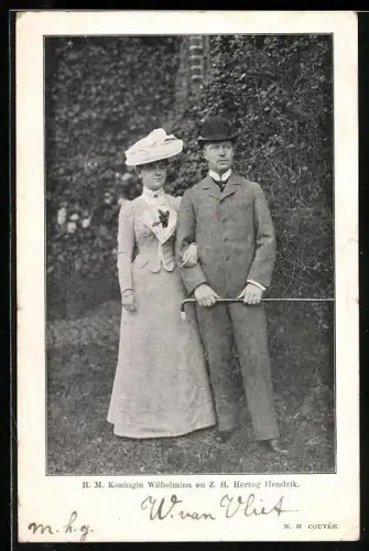 AK H. M. Koningin Wilhelmina von den Niederlanden en Z. H. Hertog Hendrik