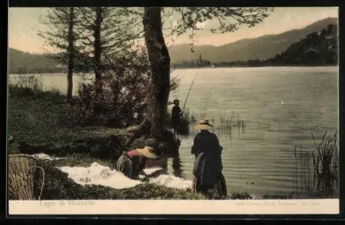 AK Muzzano, Waschfrauen am See