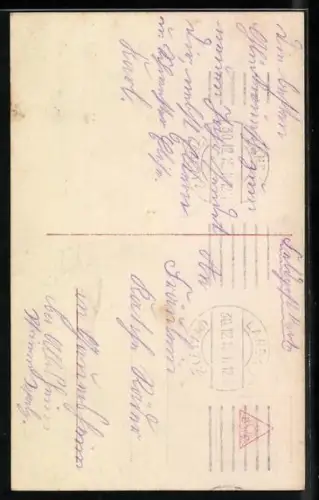 AK Junge Frau mit einem Schlitten