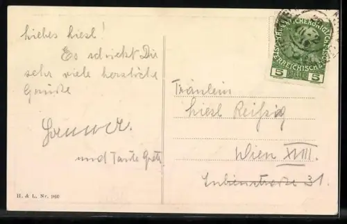 Künstler-AK Kinder in Winterkleidung mit Schlitten und Mistelzweigen