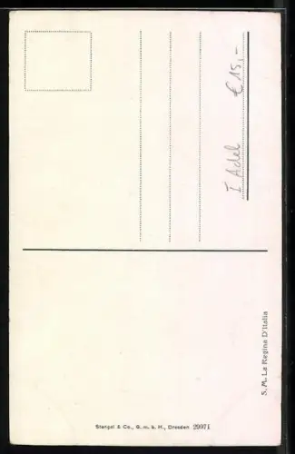 AK Königin von Italien, Portrait, Wappen