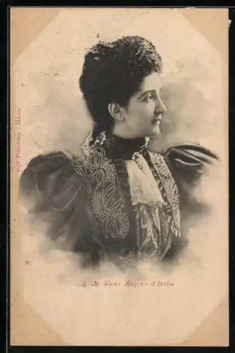 AK Regina d`Italie, Portrait