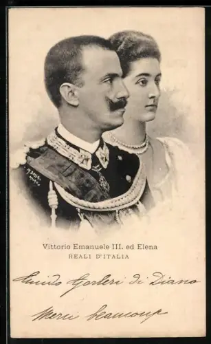 AK Vittorio Emanuele III. ed Elena, Reali d`Italia