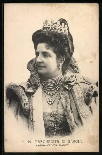 AK Regina Vedova Madre Margherita di Savoia, Portrait
