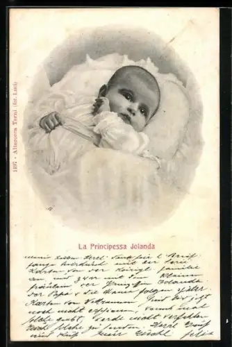 AK La Principessa Jolanda, Portrait