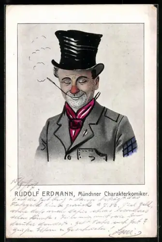 AK München, Rudolf Erdmann, Münchner Charakterkomiker