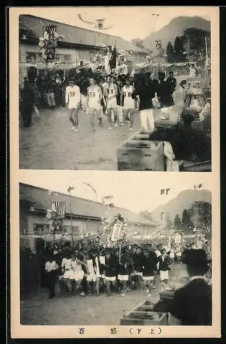 AK Japanische Leichtathleten auf dem Marsch