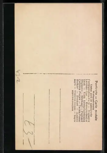 AK Frau im Badeanzug auf einem Kahn