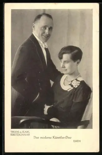 AK Essen, Trude und Karl Kretzschmar, Das moderne Künstler-Duo, Variete