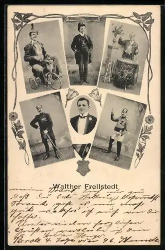 AK Walther Frellstedt in verschiedenen Rollen, Komiker