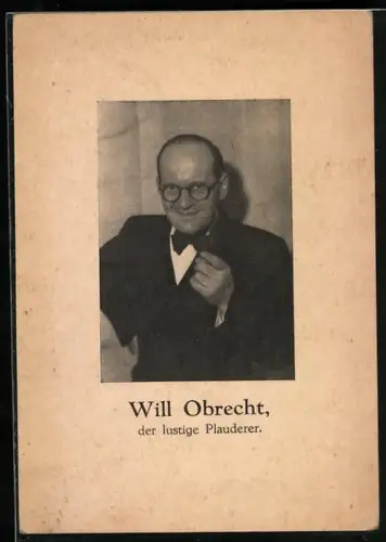 AK Will Olbrecht, der lustige Pladerer, Komiker