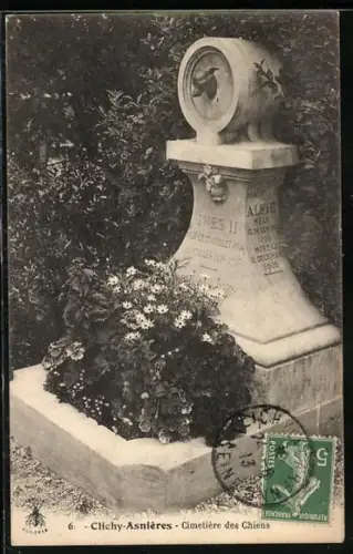 AK Clichy-Asnières, Cimetiere des Chiens