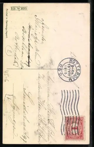 Künstler-AK Mann im Anzug bei einer Kegelbahn