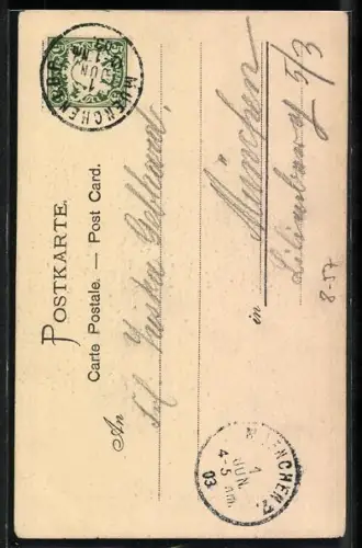 AK Münchner Kindl mit Bierkrug und Rüben