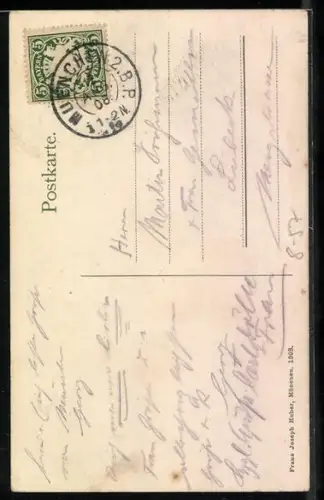 AK München, Frauenkirche mit Brauereien Hofbräu, Pschorrbräu und Löwenbräu, Münchner Kindl am Fass mit Bierkrügen