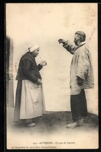 AK Auvergne, Paar beim Volkstanz