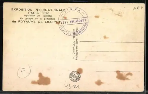 AK Paris, Exposition internationale 1937, Esplanade des Invalides, Royaume de Lilliput
