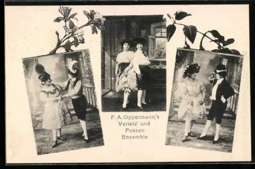 AK F. A. Oppermann`s Varieté und Possen Ensemble