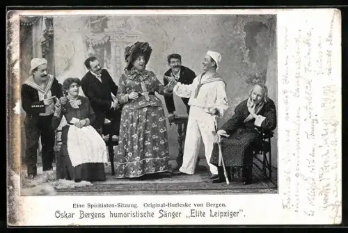 AK Oskar Bergens humoristische Sänger Elite Leipziger