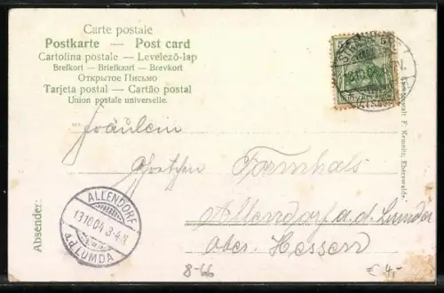 AK Süddeutsches Specialitäten- und Possen-Ensemble, Dir. A. Vogl