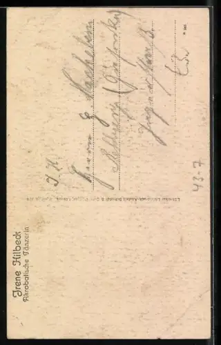 AK Akrobatische Tänzerin Irene Hilbeck