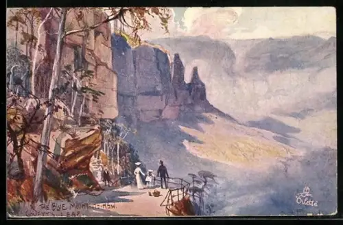 Künstler-AK Govett`s Leap /Blue Mountains, Govett`s Leap