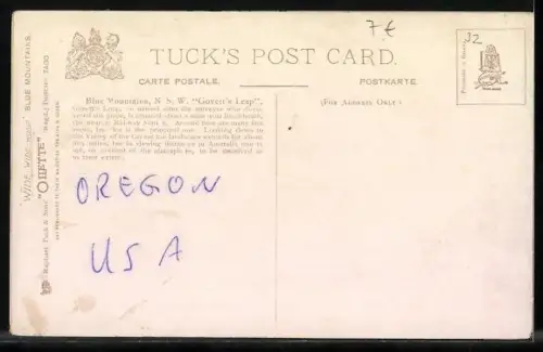 Künstler-AK Govett`s Leap /Blue Mountains, Govett`s Leap