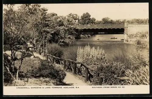 AK Adelaide /S. A., Cresswell Gardens & Lake Torrens