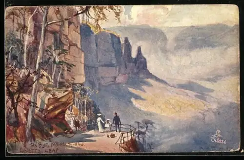 Künstler-AK Govett`s Leap /Blue Mountains, Govett`s Leap