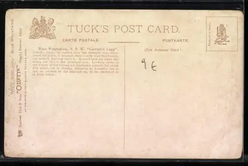 Künstler-AK Govett`s Leap /Blue Mountains, Govett`s Leap