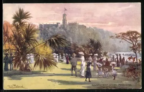 Künstler-AK Melbourne, Government House