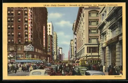 AK Los Angeles, CA, Daily crowds, Seventh and Broadway