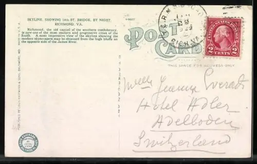 AK Richmond, VA, Skyline showing 14th Street bridge by night