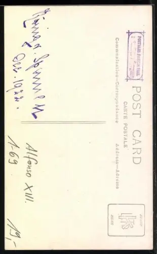 AK König Alfonso XIII. von Spanien un Uniform