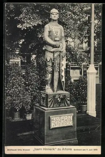 AK Hamburg-Altona, Statue Isern Hinnerk zu Altona, enthüllt am 7. Juli 1915, Nagelung, Kriegshilfe