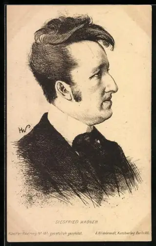 Künstler-AK Portrait von Siegfried Wagner