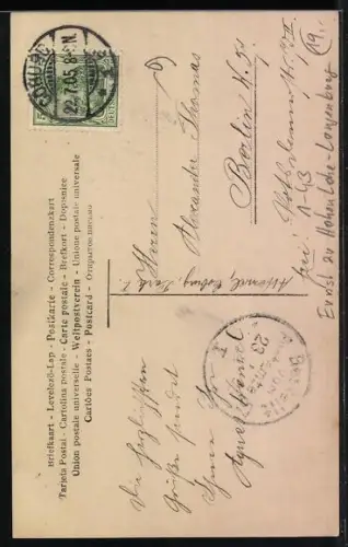 AK Prinzregent Ernst II. Wilhelm von Sachsen-Coburg-Gotha nebst Gattin