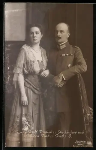 AK Herzog Adolf Friedrich zu Mecklenburg & Viktoria Feodora Reuss j. L.