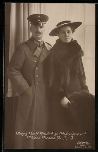 AK Herzog Adolf Friedrich von Mecklenburg und Viktoria Feodora Reuss i. L.