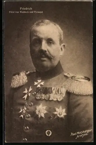 AK Friedrich Fürst von Waldeck und Pyrmont in Uniform