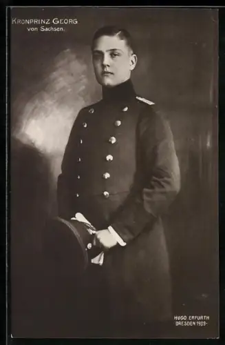 AK Kronprinz Georg von Sachsen in Uniform