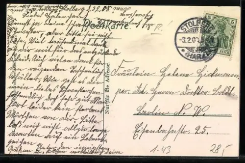 AK Fürst Wolf Heinrich und Prinzessin Imagina zu Stolberg-Stolberg