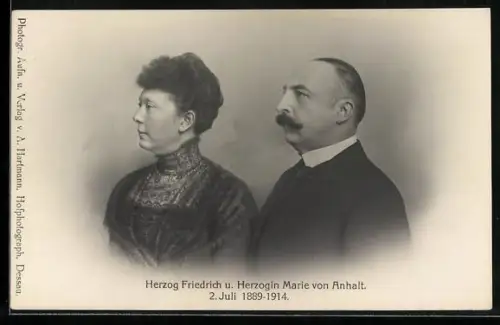 AK Herzog Friedrich und Herzogin Marie von Anhalt