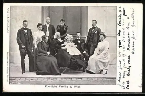 AK Fürstliche Familie zu Wied