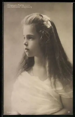 AK Porträt Prinzessin Maria von Hohenlohe-Langenburg