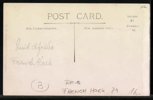 Foto-AK French Hoek, Panoramic View