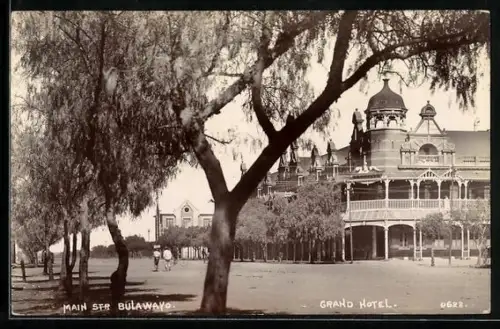 AK Bulaway, Main Street with Grand Hotel