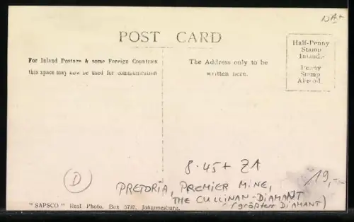 AK Pretoria, Premier Mine, The Cullinan-Diamond