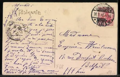 AK Mülhausen i. Els., Partie in der Eisenbahnstrasse