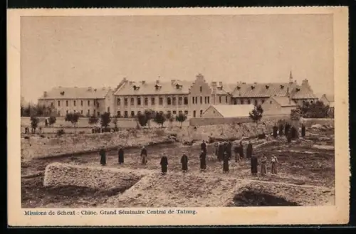 AK China, Het Central Groot Seminarie van Tatung, Missien van Scheut, Missionsgebäude
